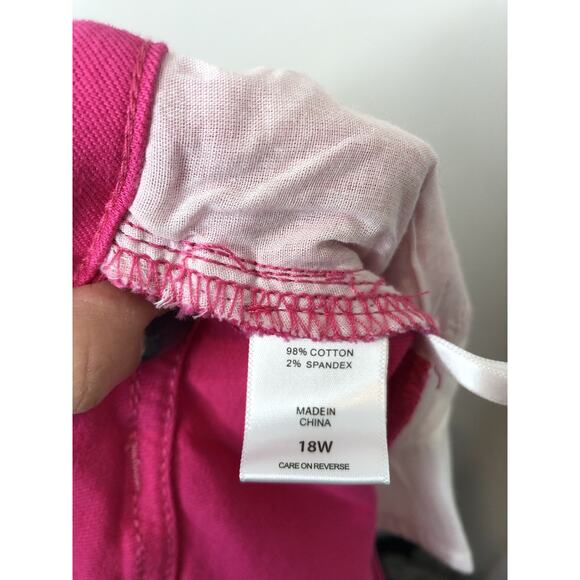 New York & Co. NWT Women's Ultra High Rise Wide Leg Pink Distressed Jeans 18W - Picture 11 of 11